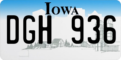 IA license plate DGH936