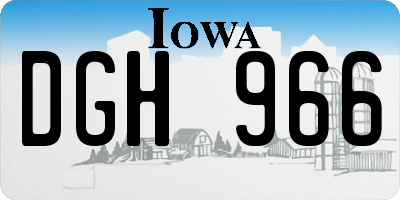 IA license plate DGH966