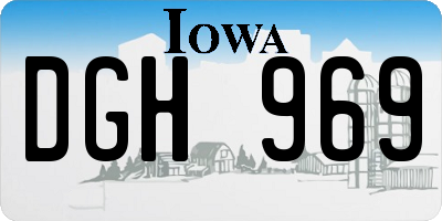 IA license plate DGH969