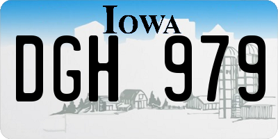 IA license plate DGH979