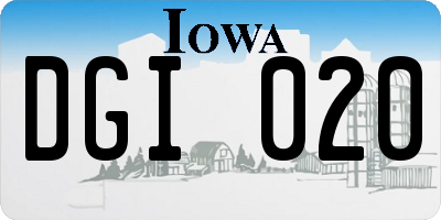 IA license plate DGI020