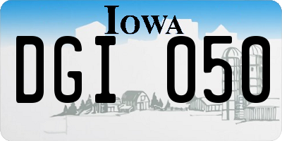 IA license plate DGI050