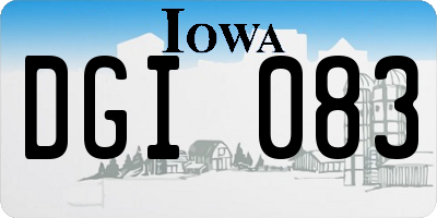 IA license plate DGI083