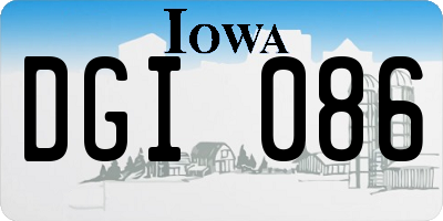 IA license plate DGI086