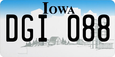 IA license plate DGI088