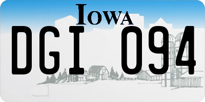 IA license plate DGI094