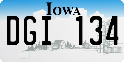 IA license plate DGI134