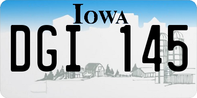 IA license plate DGI145