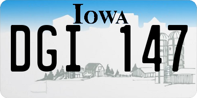 IA license plate DGI147