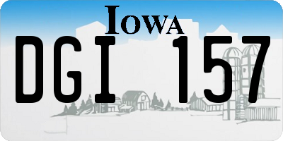 IA license plate DGI157
