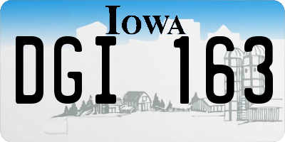 IA license plate DGI163