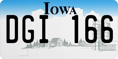 IA license plate DGI166
