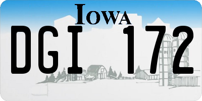 IA license plate DGI172