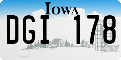 IA license plate DGI178