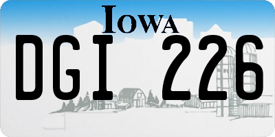 IA license plate DGI226