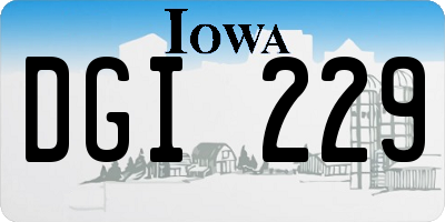 IA license plate DGI229