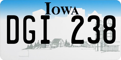 IA license plate DGI238