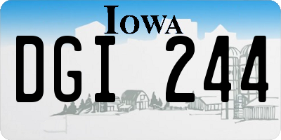 IA license plate DGI244