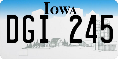 IA license plate DGI245