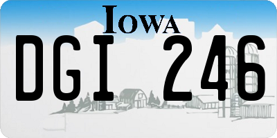 IA license plate DGI246
