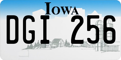 IA license plate DGI256