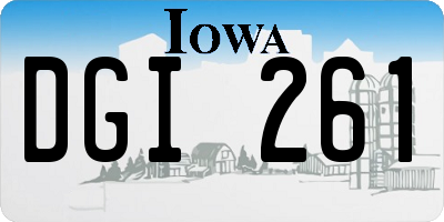 IA license plate DGI261