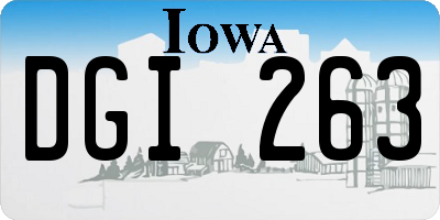 IA license plate DGI263