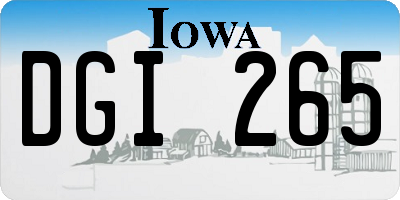 IA license plate DGI265