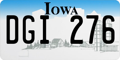 IA license plate DGI276