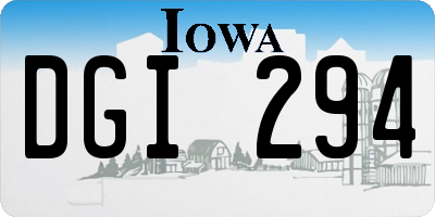 IA license plate DGI294