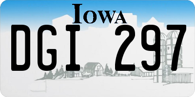 IA license plate DGI297
