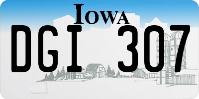 IA license plate DGI307