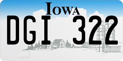 IA license plate DGI322