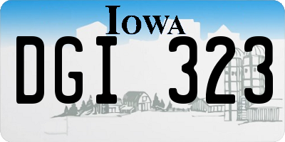 IA license plate DGI323