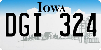 IA license plate DGI324