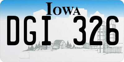 IA license plate DGI326