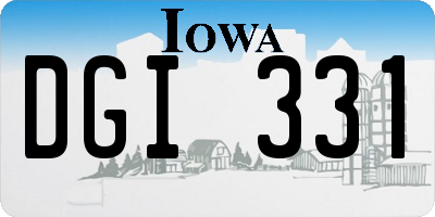 IA license plate DGI331