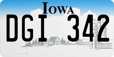 IA license plate DGI342