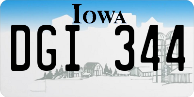 IA license plate DGI344
