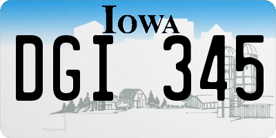 IA license plate DGI345