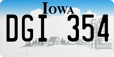 IA license plate DGI354