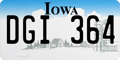 IA license plate DGI364