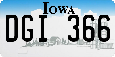 IA license plate DGI366