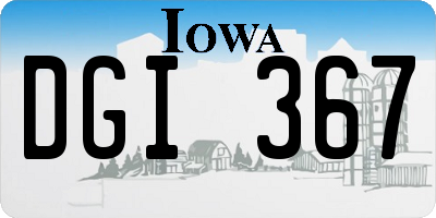 IA license plate DGI367