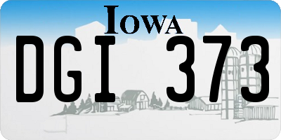 IA license plate DGI373