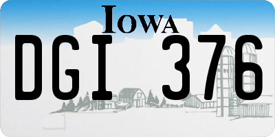 IA license plate DGI376