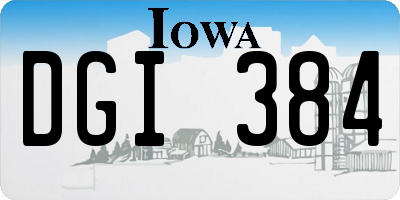 IA license plate DGI384