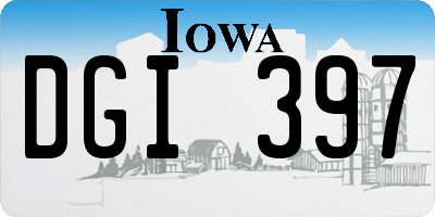 IA license plate DGI397
