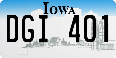 IA license plate DGI401