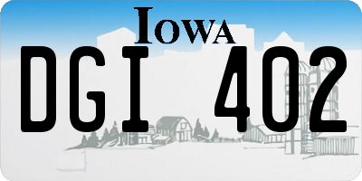 IA license plate DGI402